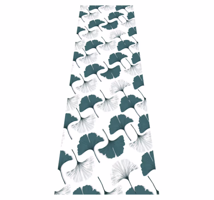 Tappeto vinile ufficio motivo foglie di ginkgo - TenStickers