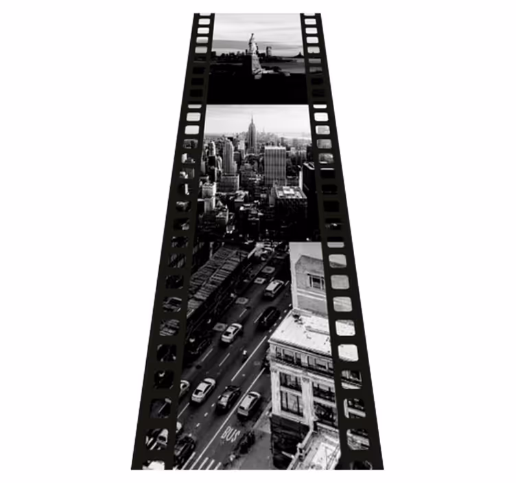 Tappeto vinile camera da letto collage foto nyc - TenStickers