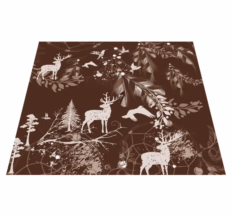 Tappeto vinile camera da letto cervo decorativo - TenStickers