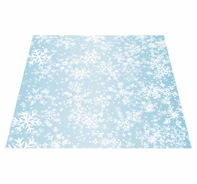 Tappeto vinile camera da letto caduta di neve - TenStickers