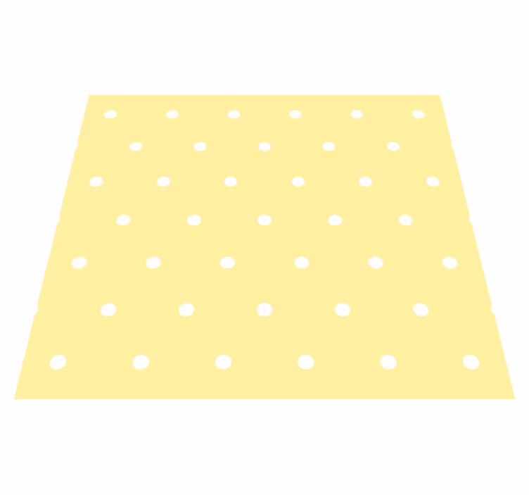 Tappeto vinile camera da letto pois regolari su giallo - TenStickers