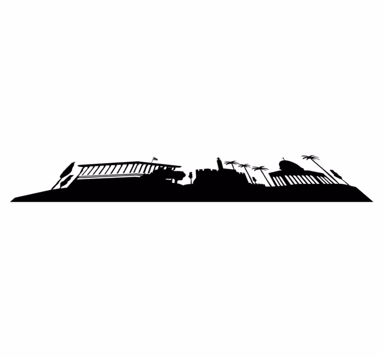 Tappeto vinile camera da letto skyline di gerusalemme - TenStickers
