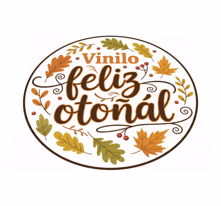 Tappeto vinile camera da letto felice autunnale - TenStickers