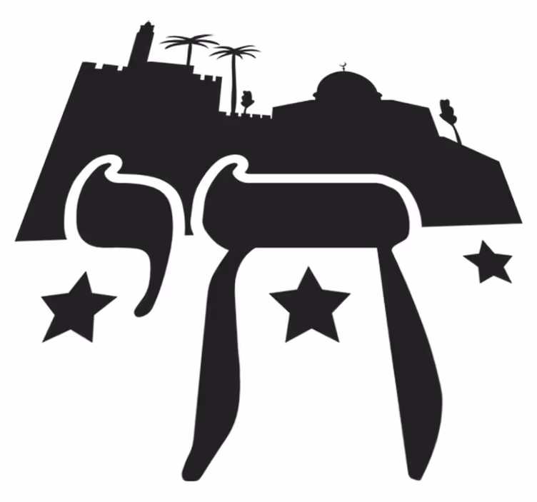 Tappeto vinile camera da letto simbolo chai - TenStickers
