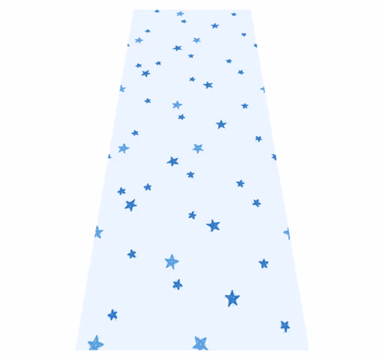Tappeto vinile nordico con stelle blu pastello - TenStickers