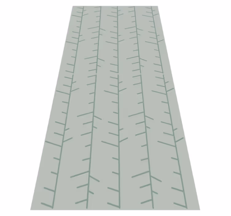 Tappeto vinile nordico motivo a righe verticali verde menta - TenStickers