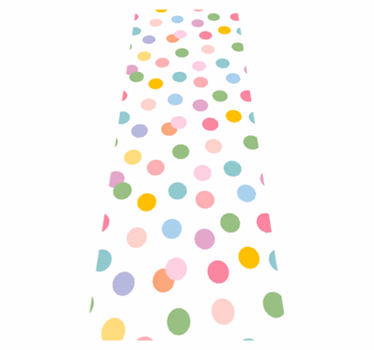 Tappeto vinile nordico a pois colorati su sfondo bianco - TenStickers