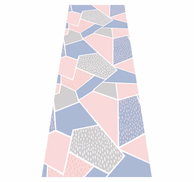 Tappeto vinile nordico geometrici pastelli morbidi - TenStickers