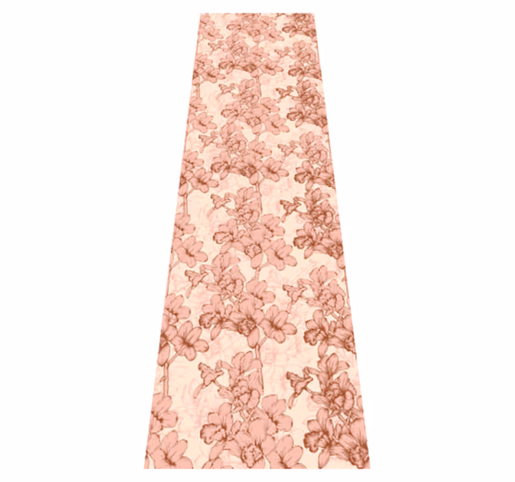 Tappeto vinile nordico fiori 3d vintage - TenStickers