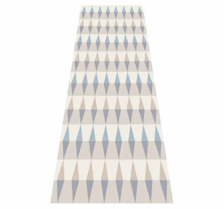 Tappeto vinile nordico geometrico blu cielo - TenStickers