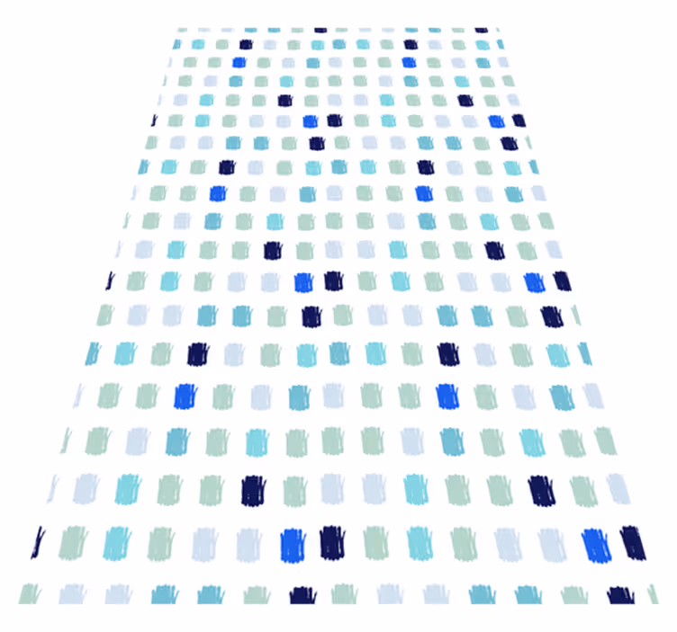 Tappeto vinile nordico pennellate blu di diverse tonalità - TenStickers