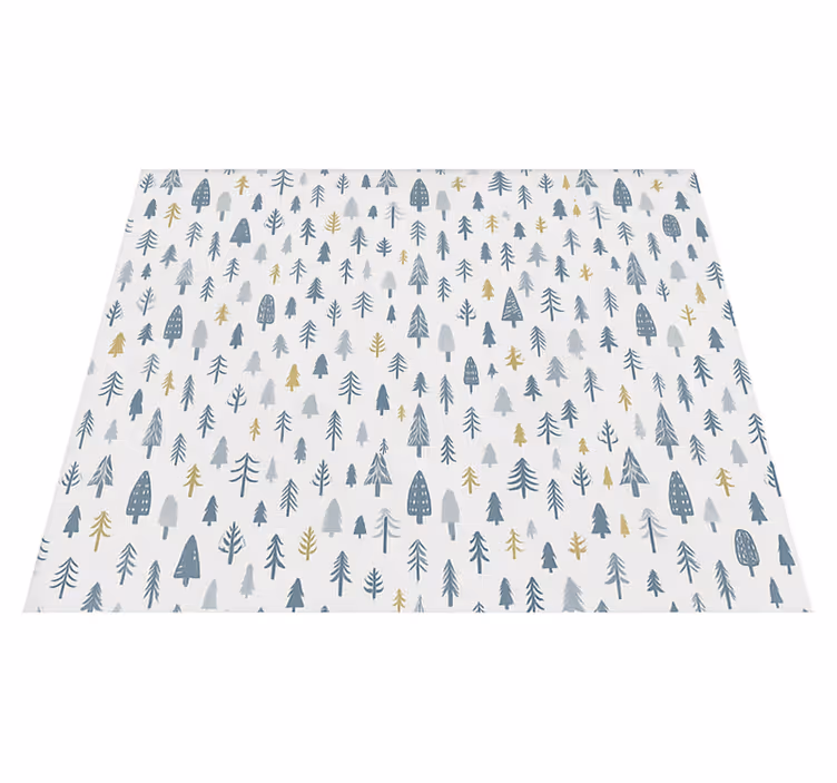 Tappeto vinile nordico scena bosco invernale - TenStickers
