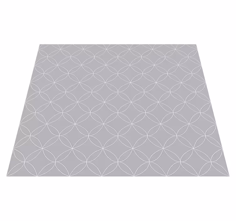 Tappeto vinile nordico fiori astratti geometrici grigi - TenStickers