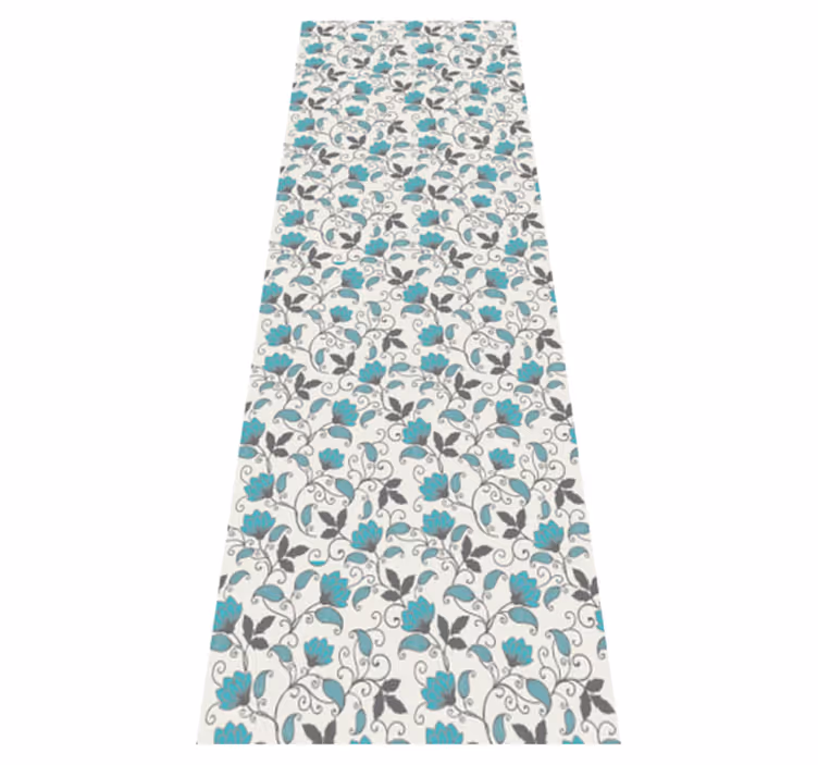 Tappeto vinile natura fiore di loto teal - TenStickers