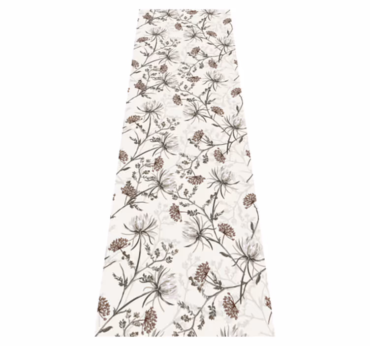 Tappeto vinile natura fiori beige vintage minimalisti - TenStickers