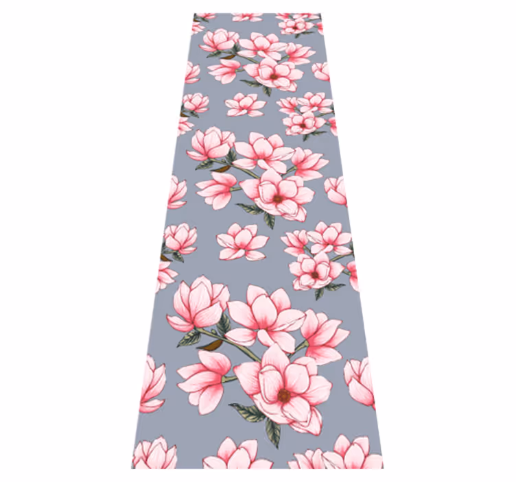 Tappeto vinile natura tre bellissimi fiori di magnolia - TenStickers