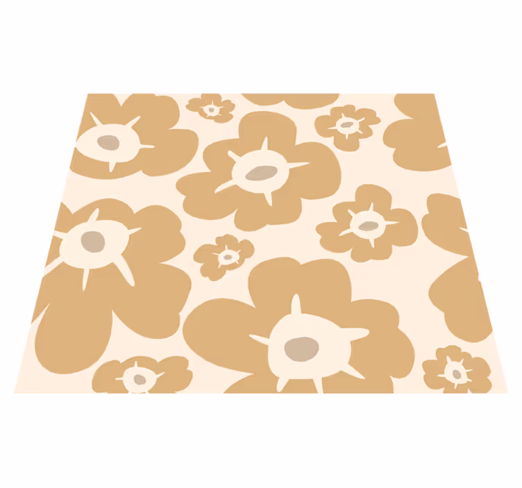 Tappeto vinile natura papaveri beige - TenStickers