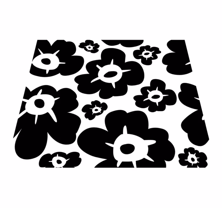 Tappeto vinile natura papavero nero - TenStickers