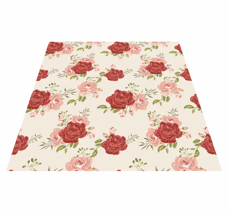 Tappeto vinile natura rose eleganti - TenStickers