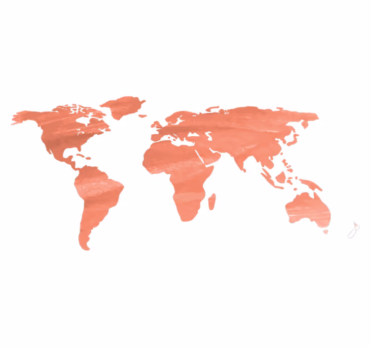 Tappeto vinile mappamondo texture corallo vivente - TenStickers