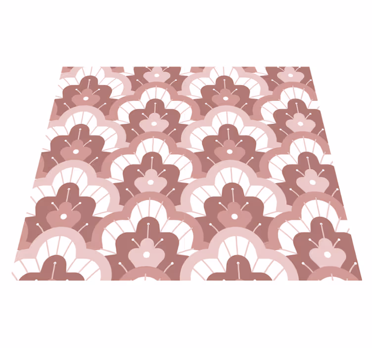 Tappeto vinile vintage carta da parati rosa - TenStickers