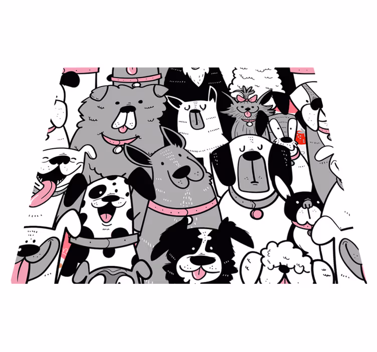Tappeto vinile animali carta da parati cani - TenStickers