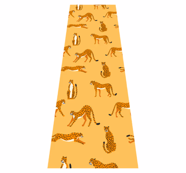 Tappeto vinile animali gialli leopardati grafico - TenStickers