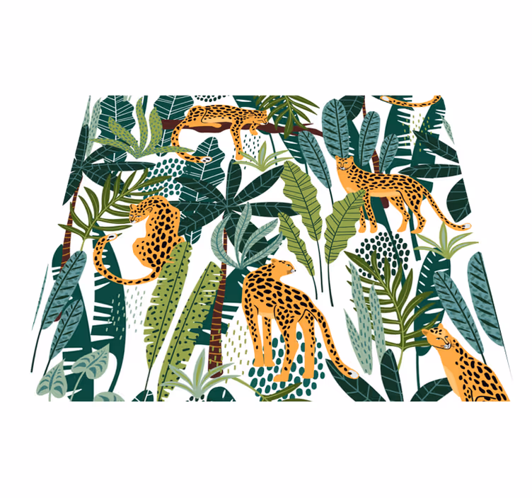 Tappeto vinile animali motivo tropicale - TenStickers