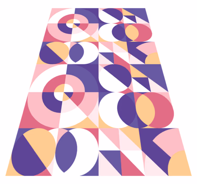 Tappeto vinile moderno arte geometrica astratta - TenStickers