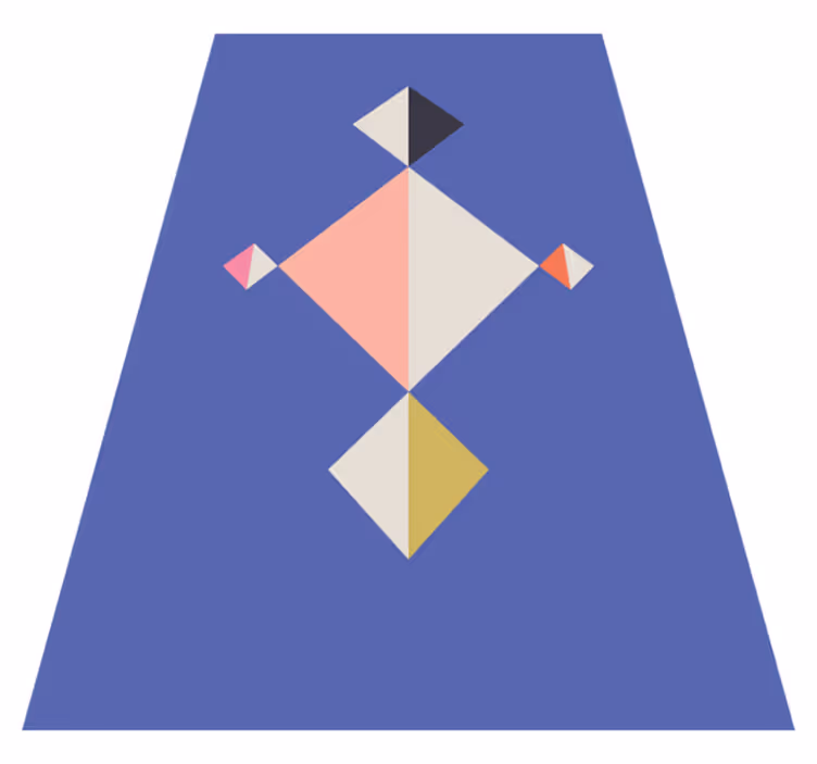 Tappeto vinile moderno arte a motivi geometrici - TenStickers