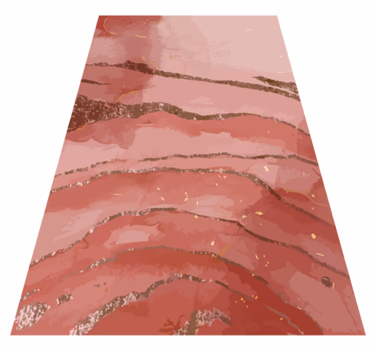 Tappeto vinile moderno acquerello rosa scintillante - TenStickers