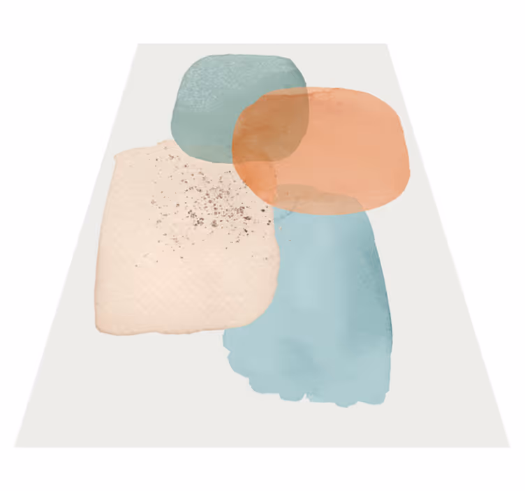Tappeto vinile moderno design minimalista colori terra - TenStickers