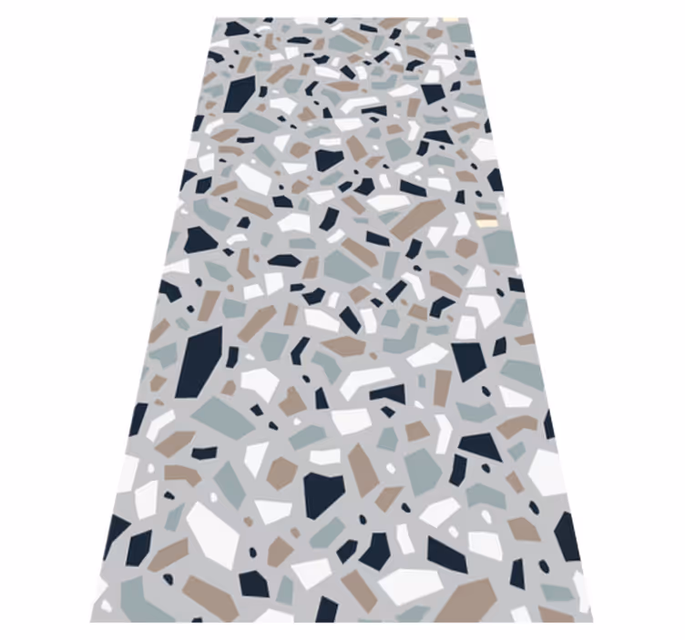 Tappeto vinile motivi colori neutri terrazzo - TenStickers