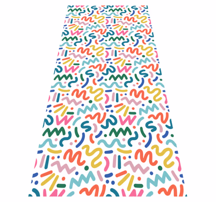 Tappeto vinile motivi forme colorate astratte - TenStickers