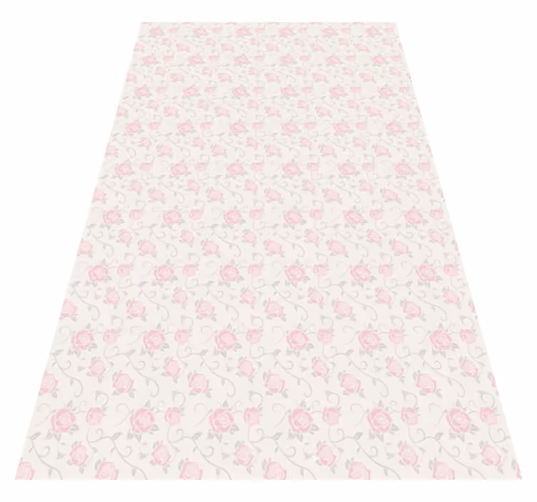 Tappeto vinile vintage fiori piccoli stile retrò - TenStickers