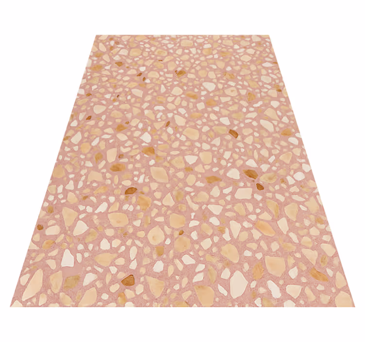 Tappeto vinile motivi terra di rose terrazzo - TenStickers