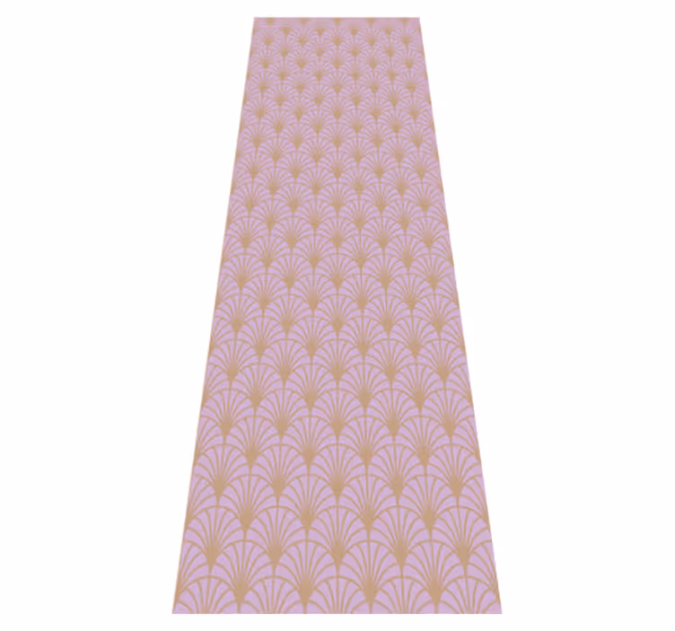 Tappeto vinile vintage motivo squame rosa e oro - TenStickers