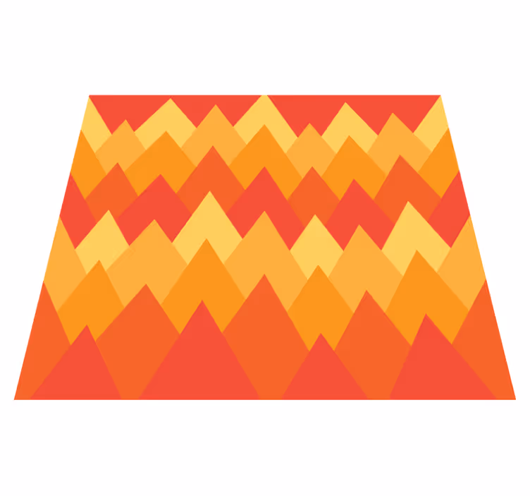 Tappeto vinile vintage montagne astratte geometriche - TenStickers