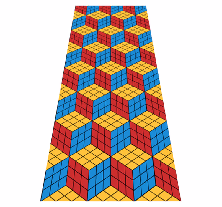 Tappeto vinile vintage motivo originale rubik - TenStickers