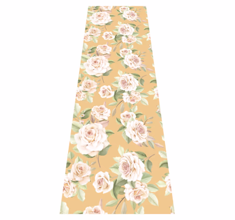 Tappeto vinile vintage motivo rosee in stile francese - TenStickers