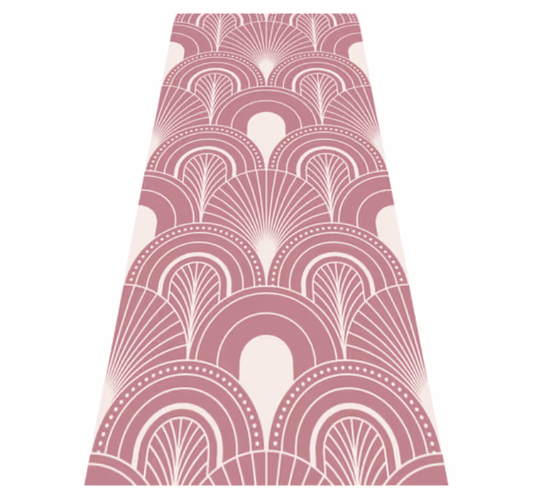Tappeto vinile vintage stile decorativo arco rosa oro - TenStickers
