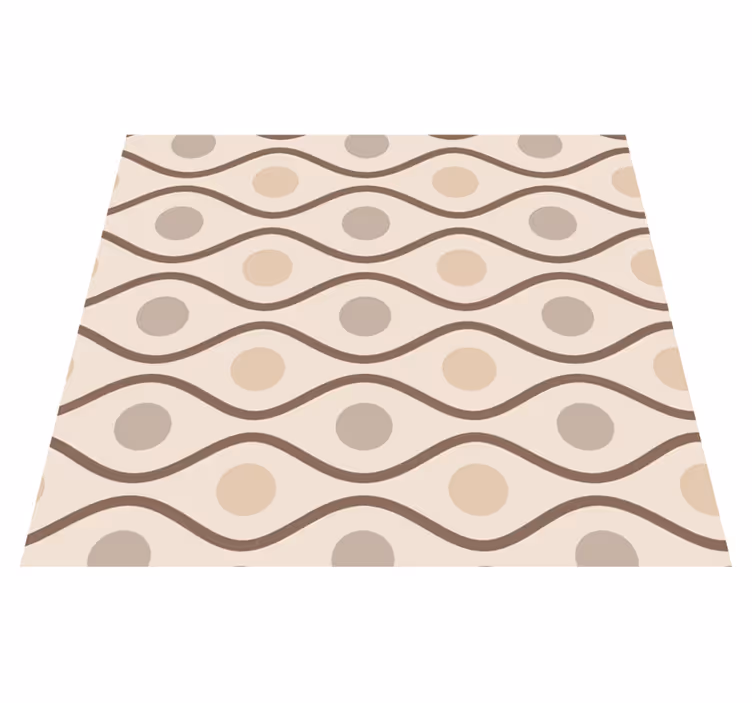 Tappeto vinile vintage beige stile anni 70 - TenStickers