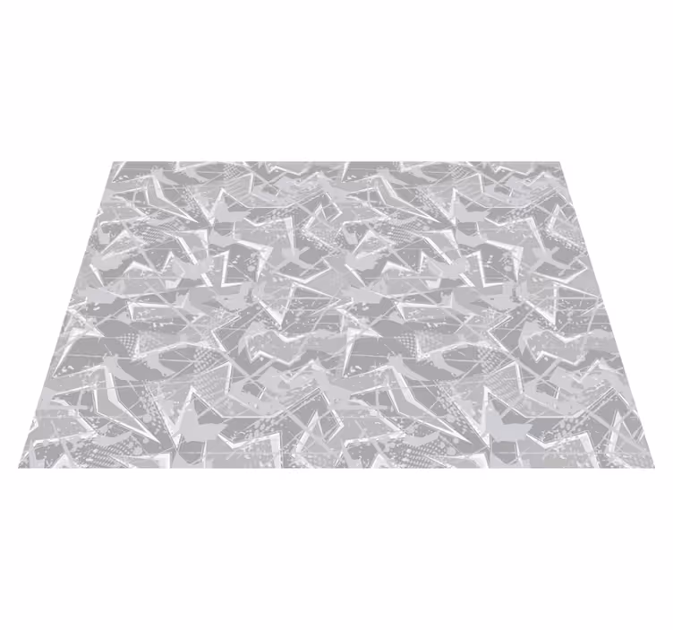 Tappeto vinile vintage grigio grafica fine anni 80 - TenStickers