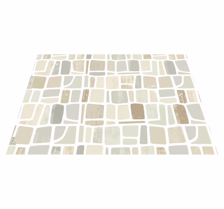 Tappeto vinile vintage forme geometriche chiare - TenStickers
