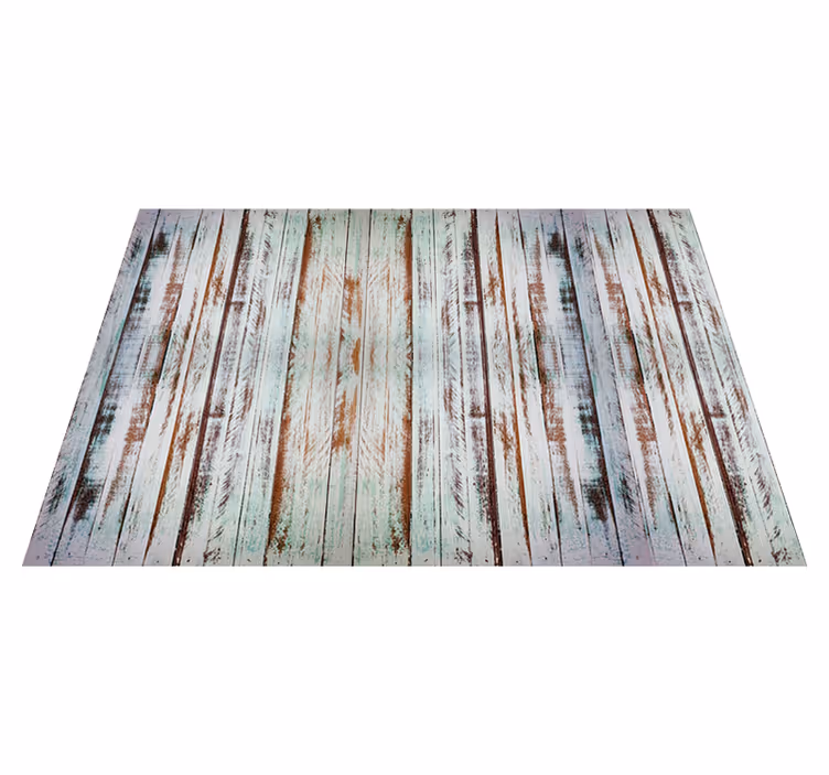 Tappeto vinile vintage effetto legno sbiancato - TenStickers