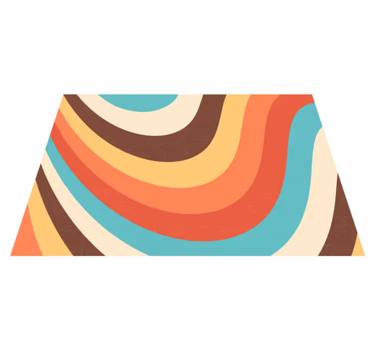 Tappeto vinile vintage sfondo groovy disegnato a mano - TenStickers