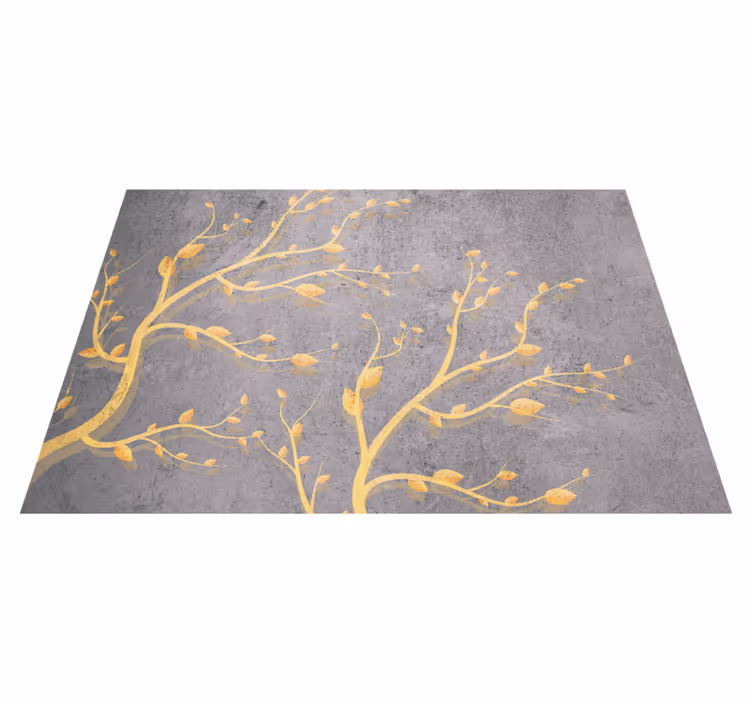Tappeto vinile vintage albero dorato stile vintage - TenStickers