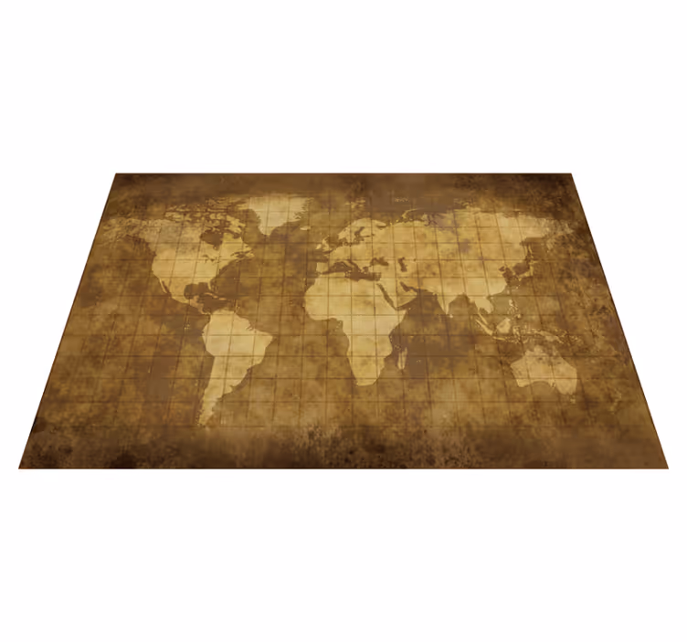 Tappeto vinile mappamondo mappamondo vintage bambini - TenStickers