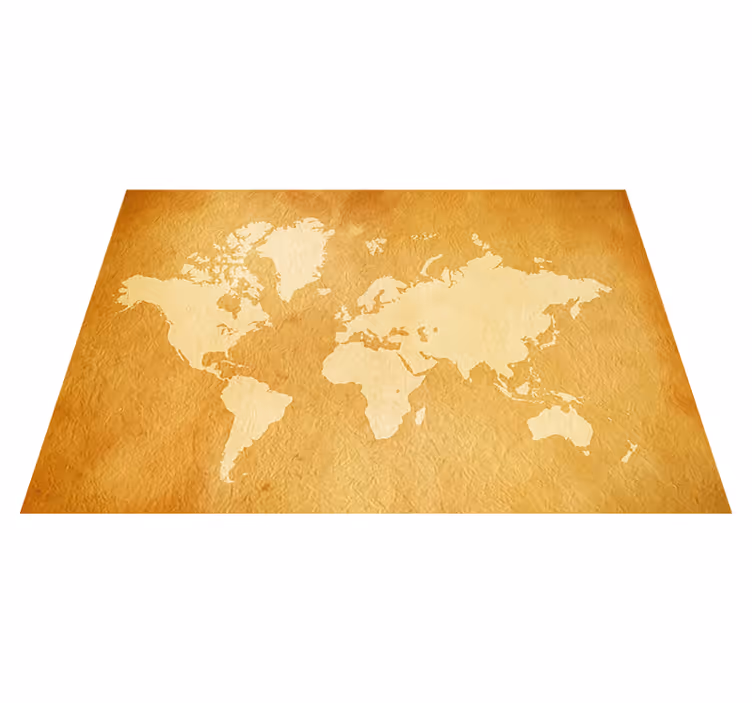 Tappeto vinile mappamondo affresco mappamondo vintage - TenStickers