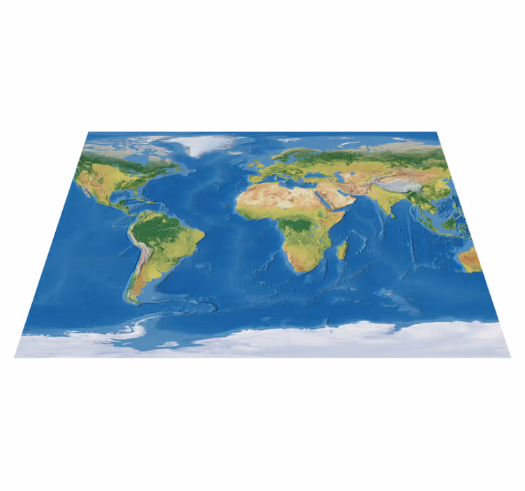 Tappeto vinile mappamondo mappamondo realistico - TenStickers